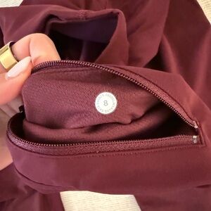lululemon pace rival crop Burgundy Leggings